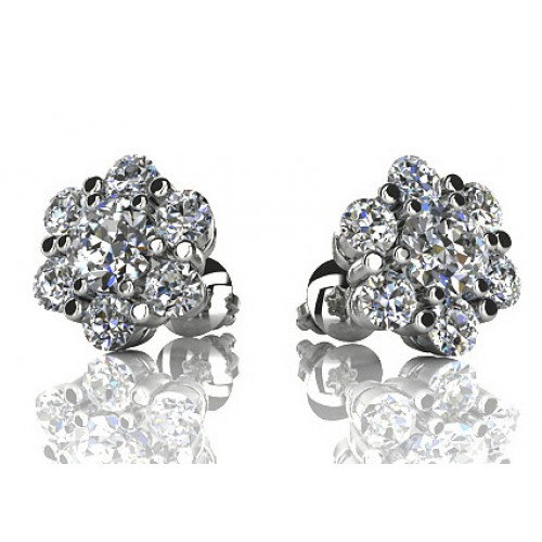 1.50 ct Round Cut Diamond Stud Earrings in Screw Back 1.50 ct Round Cut Diamond Stud Earrings in Screw Back